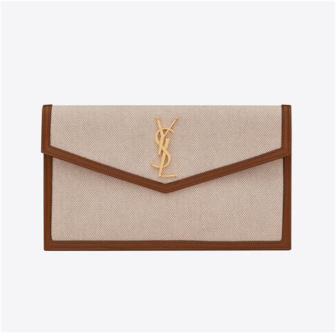 ysl uptown pouch tan|saint laurent quilted pouch.